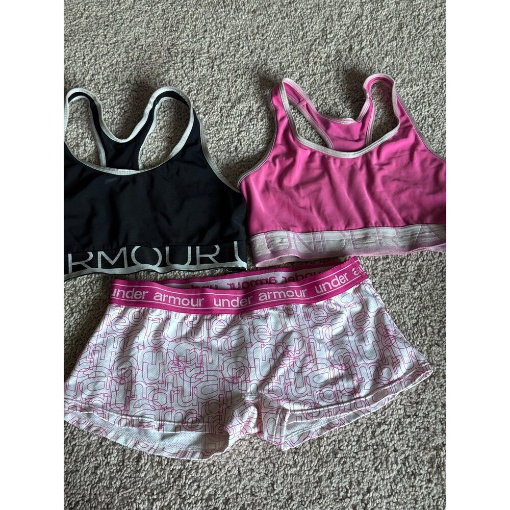 Under Armour Brand, 2 Sports Bras & Shorts, Women’s Size XS Workout Clothing